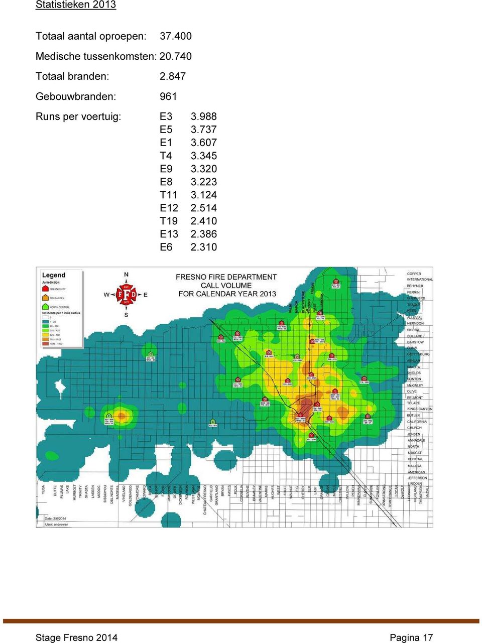 847 Gebouwbranden: 961 Runs per voertuig: E3 3.988 E5 3.737 E1 3.