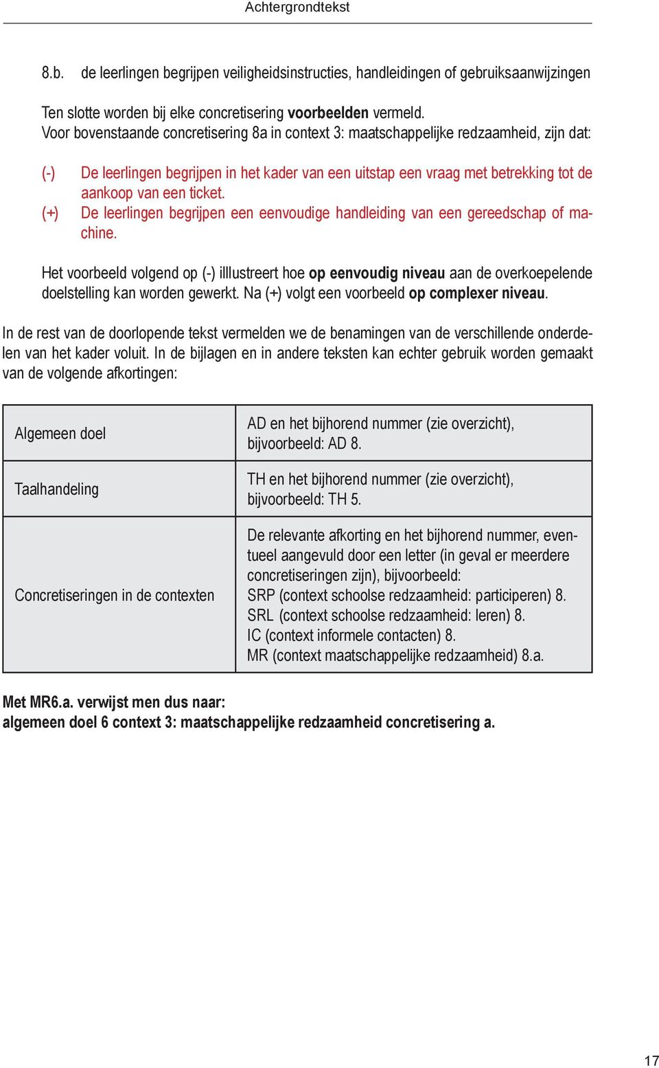 ticket. (+) De leerlingen begrijpen een eenvoudige handleiding van een gereedschap of machine.