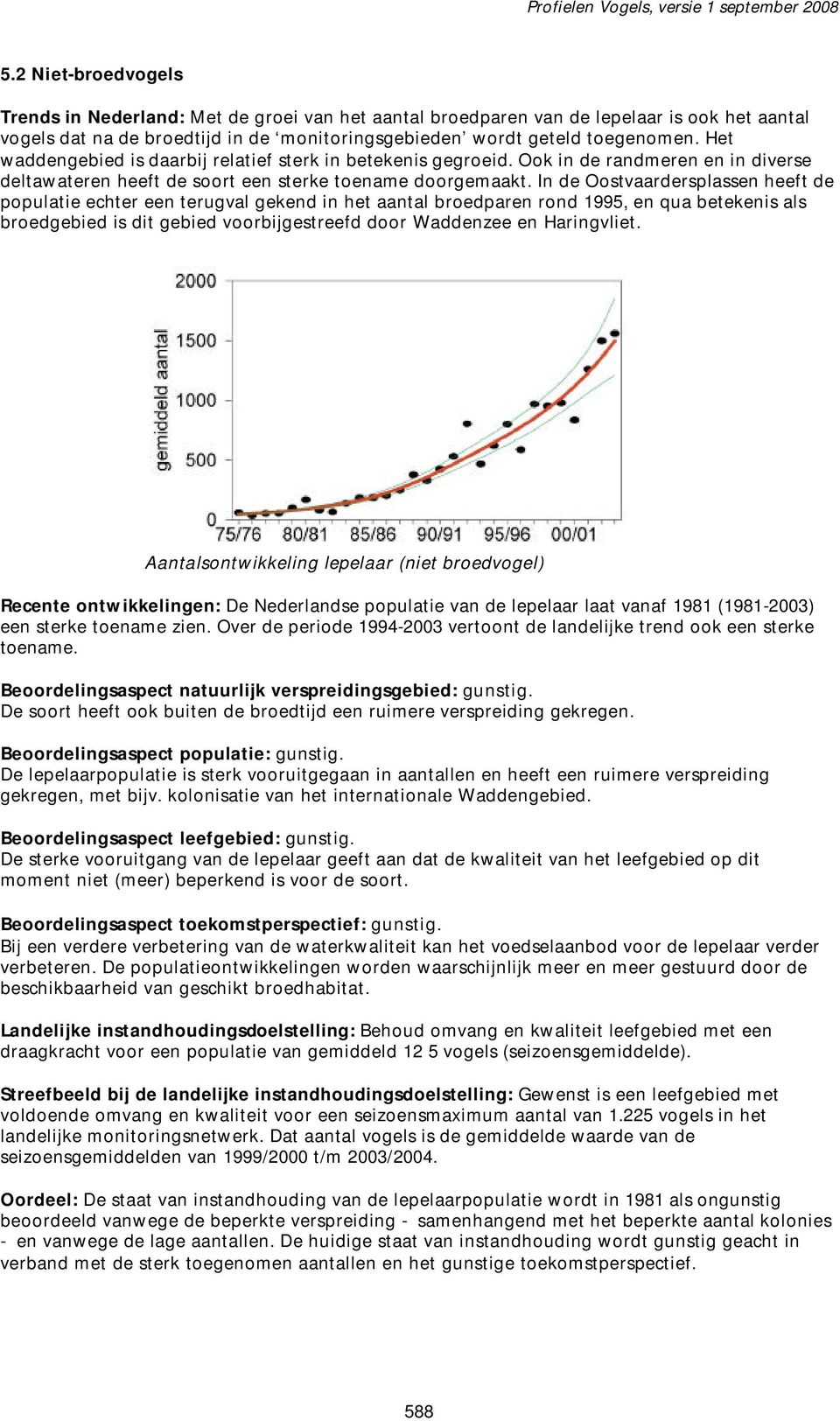 In de Oostvaardersplassen heeft de populatie echter een terugval gekend in het aantal broedparen rond 1995, en qua betekenis als broedgebied is dit gebied voorbijgestreefd door Waddenzee en