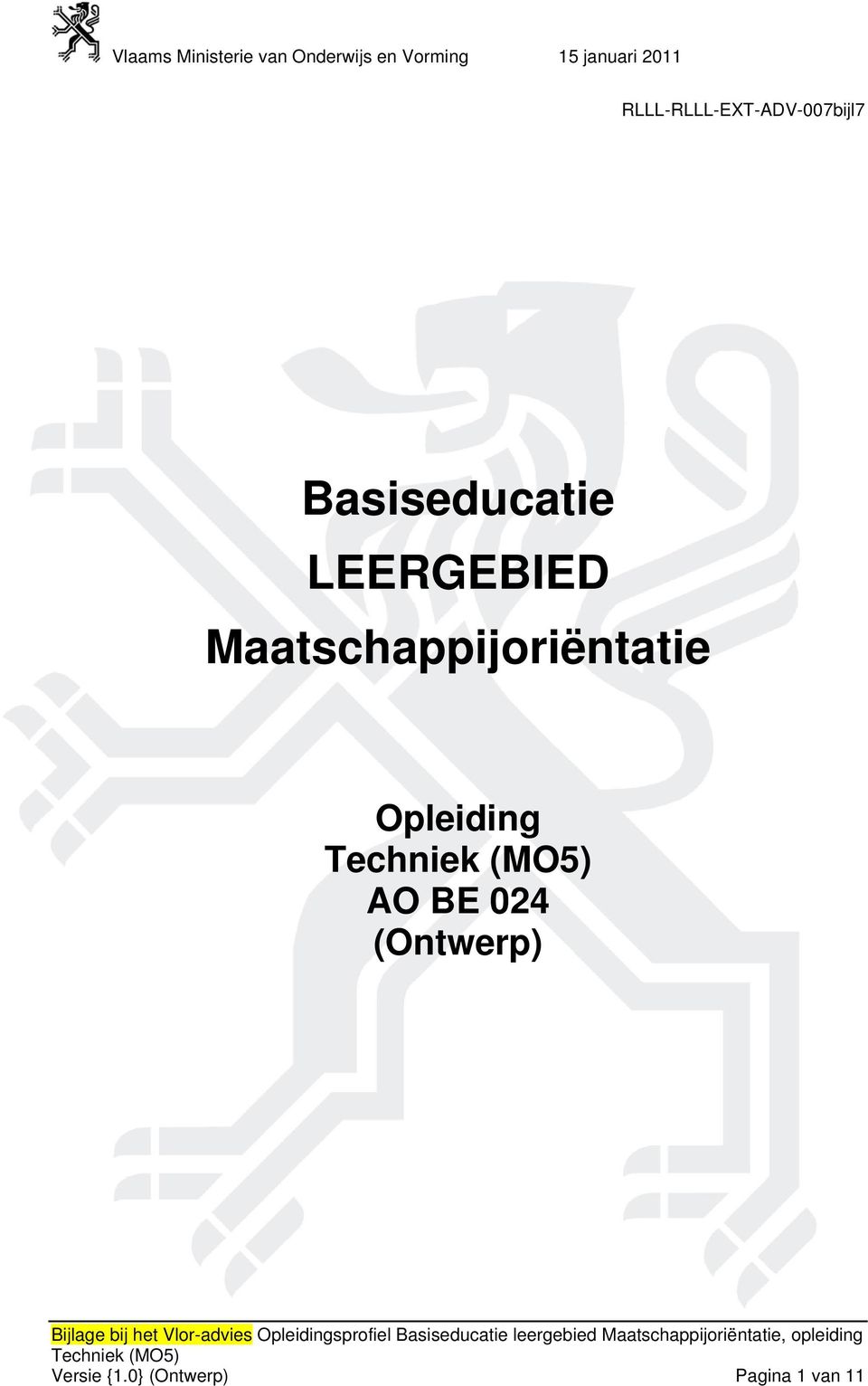 Maatschappijoriëntatie Opleiding AO