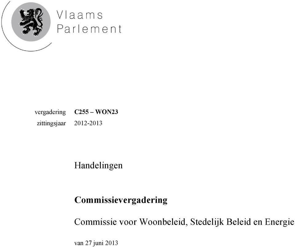 Commissievergadering Commissie voor