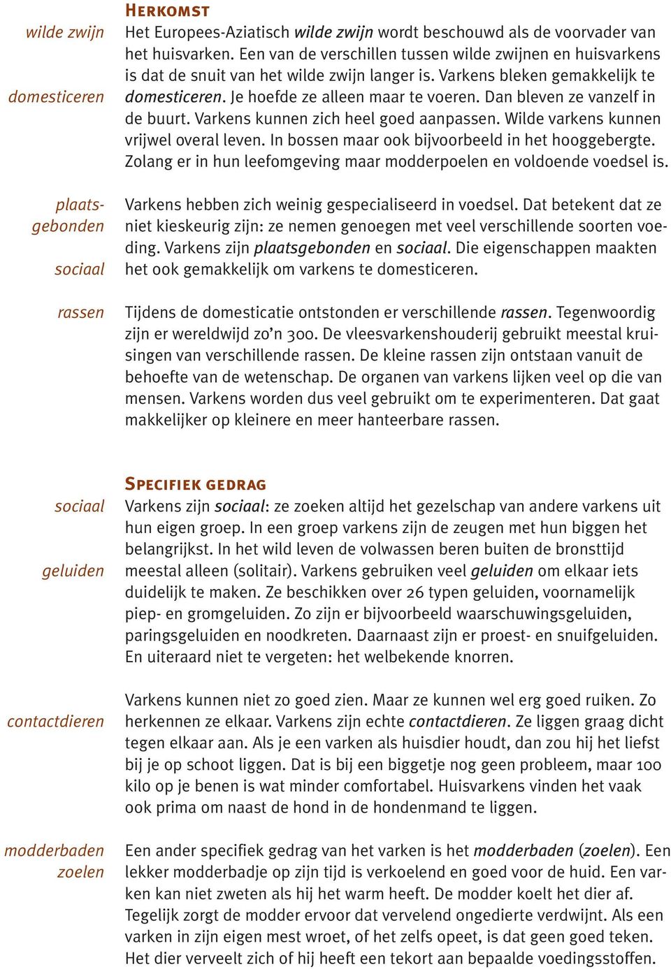 Dan bleven ze vanzelf in de buurt. Varkens kunnen zich heel goed aanpassen. Wilde varkens kunnen vrijwel overal leven. In bossen maar ook bijvoorbeeld in het hooggebergte.