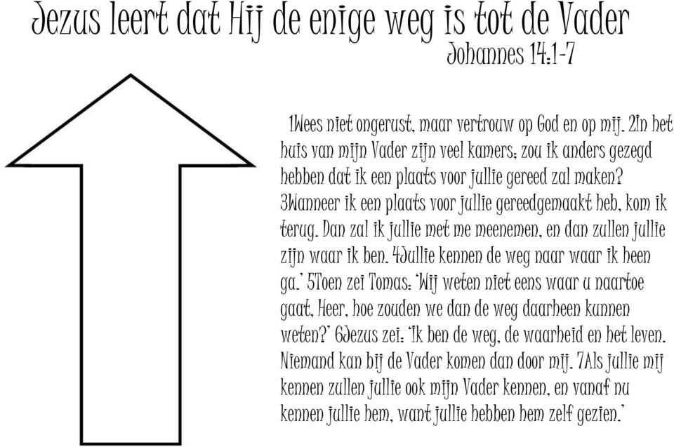 Dan zal ik jullie met me meenemen, en dan zullen jullie zijn waar ik ben. 4Jullie kennen de weg naar waar ik heen ga.