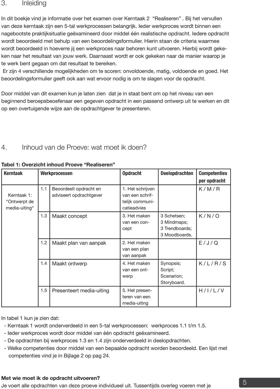 Hierin staan de criteria waarmee wordt beoordeeld in hoeverre jij een werkproces naar behoren kunt uitvoeren. Hierbij wordt gekeken naar het resultaat van jouw werk.