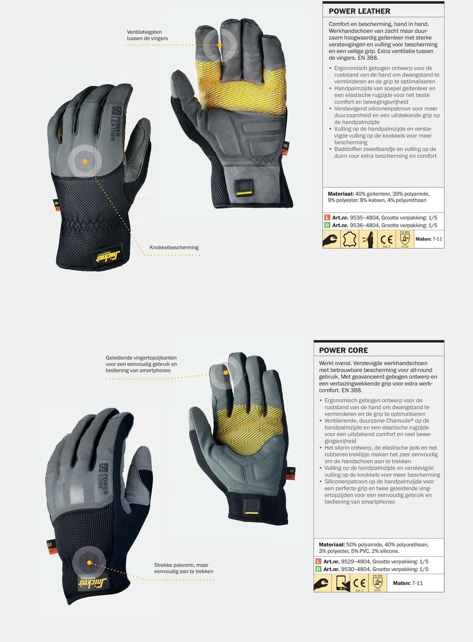 . Ergonomisch gebogen ontwerp voor de ruststand van de hand om dwangstand te verminderen en de grip te optimaliseren Handpalmzijde van soepel geitenleer en een elastische rugzijde voor het beste