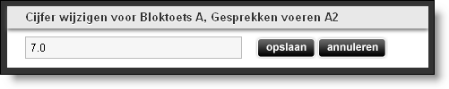 - U klikt op 1 toets en u komt in onderstaand scherm. - U klikt op Beoordeel de toets en het beoordelingsformulier opent.