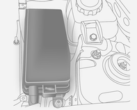 Verzorging van de auto 175 Zekeringenkast in motorruimte De zekeringdoos zit naast het