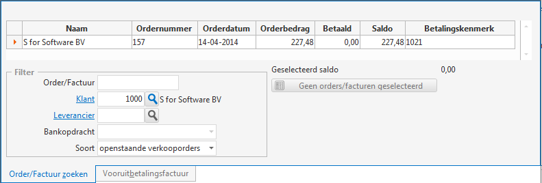 Verkoopsjabloon Kies hier het verkoopsjabloon dat gebruikt moet worden voor het aanmaken van verkooporders in SnelStart. Belangrijk is dat de BTW instelling van dit sjabloon (incl./excl.