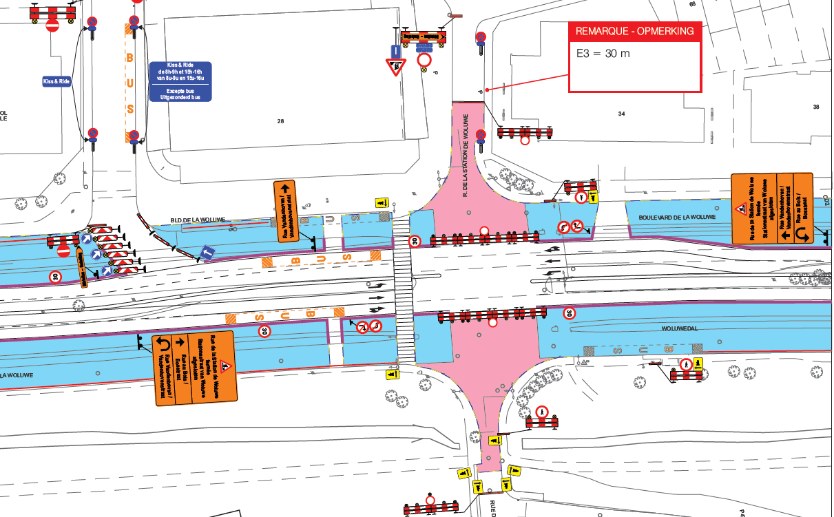 Werken kruispunt Station Travaux dans les carrefours Krokusvakantie 2017: 25/02 03/03 Omleiding: