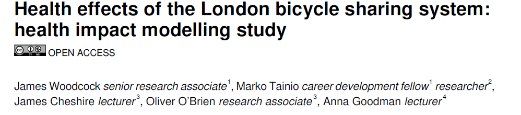 for cycling in central London: