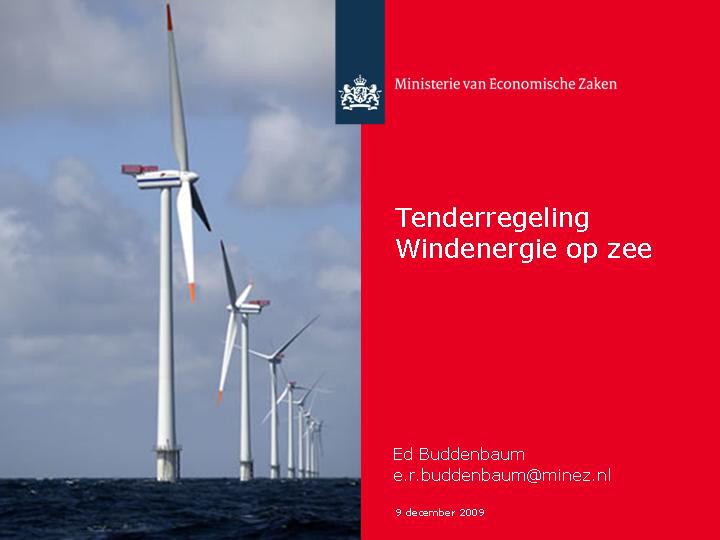 Tenderregeling windenergie op zee