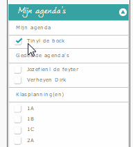 STAP 4 : aan de slag in je agenda Kalender kan je open of dicht klappen.