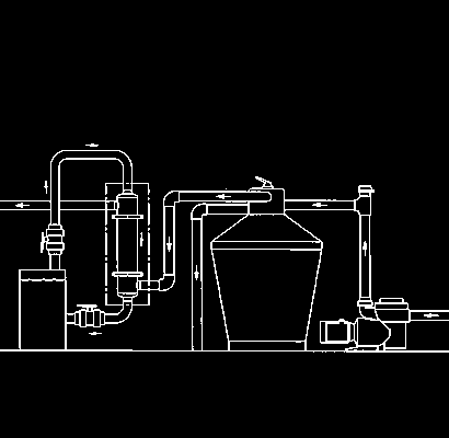 Door het design van de wisselaar wordt eventuele lucht in de wisselaar, bovenlangs de onverwarmde einden van het element afgevoerd. Dit voorkomt het verbranden van het element.