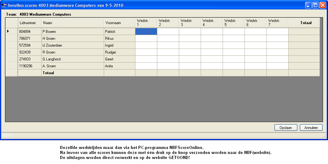 Scoreverwerking 2.