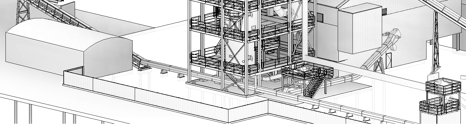 Pagina 8 / 28 2.1 Hoofddraagconstructies 2.1.1 Desolventizer Toaster - bordessen De constructie wordt in drie delen beschreven: bordessen, tafel en Sample House.