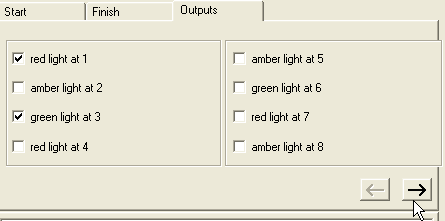 Dubbelklik op de module Klik op Outputs en er zijn nog steeds drie lampen??? Hoe kan dat? De module ziet alleen de lampen die aangesloten zijn. Daarom gaan we de ander lampen ook aansluiten.