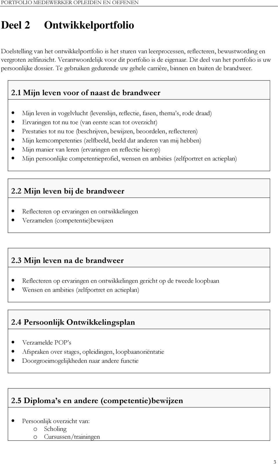 1 Mijn leven voor of naast de brandweer Mijn leven in vogelvlucht (levenslijn, reflectie, fasen, thema s, rode draad) Ervaringen tot nu toe (van eerste scan tot overzicht) Prestaties tot nu toe