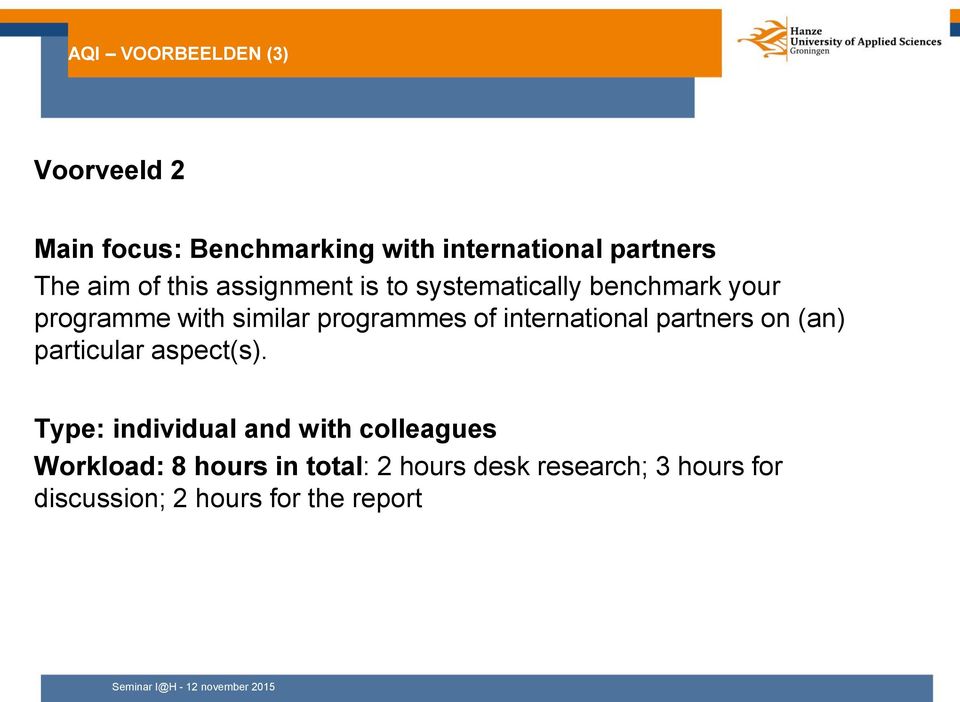 international partners on (an) particular aspect(s).