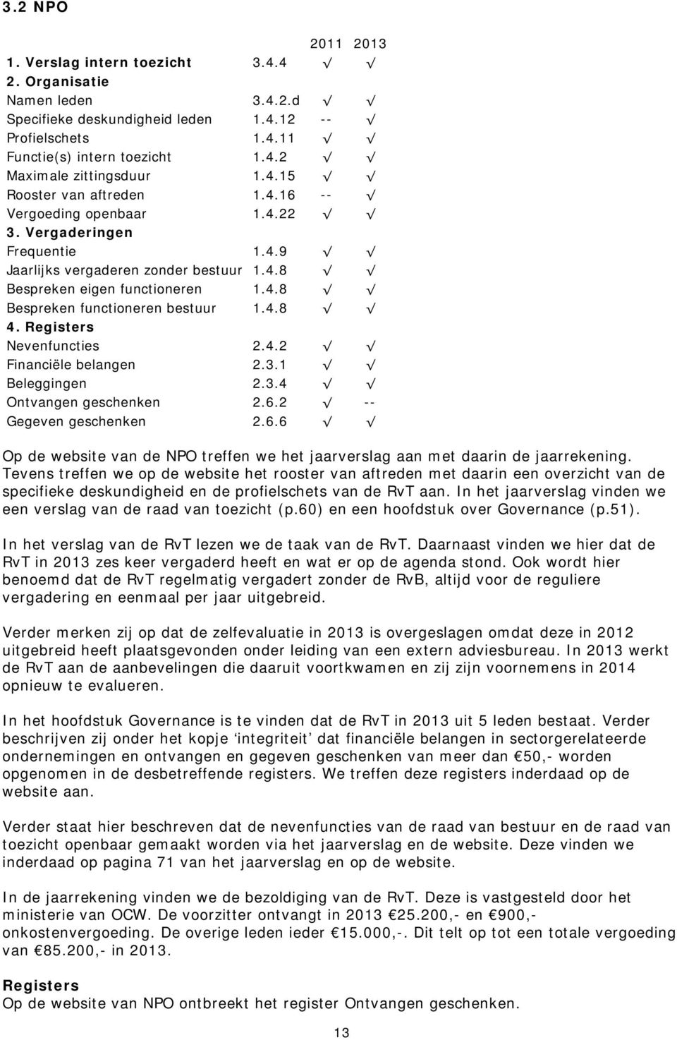 4.8 4. Registers Nevenfuncties 2.4.2 Financiële belangen 2.3.1 Beleggingen 2.3.4 Ontvangen geschenken 2.6.2 -- Gegeven geschenken 2.6.6 Op de website van de NPO treffen we het jaarverslag aan met daarin de jaarrekening.