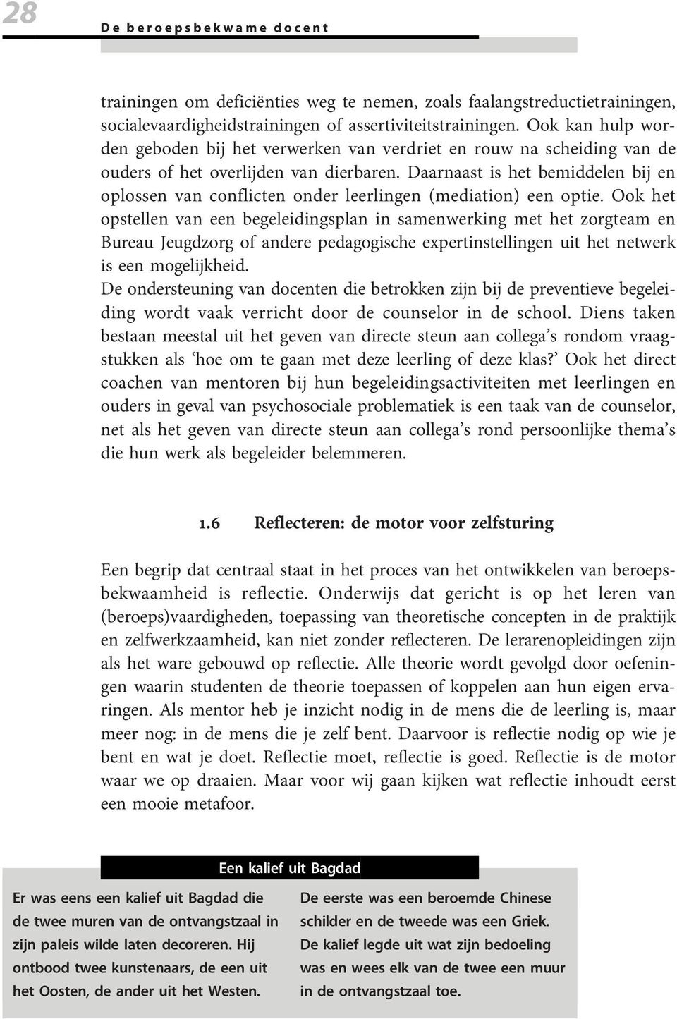 Daarnaast is het bemiddelen bij en oplossen van conflicten onder leerlingen (mediation) een optie.