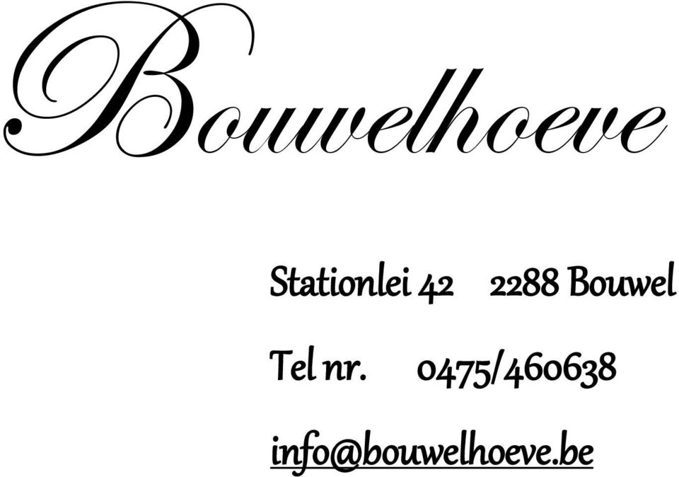 Bouwel Tel nr.