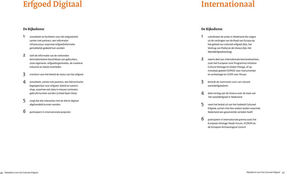 status van het erfgoed 4 ontwikkelt, samen met partners, een hiërarchische begrippenlijst voor erfgoed, beleid en wetenschap, waarmee ook data in nieuwe contexten gebruikt kunnen worden (Linked Open