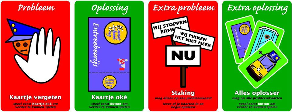 Button om Staking Meester zoek mag alleen op een probleemkaart lever al je kaarten in en begin