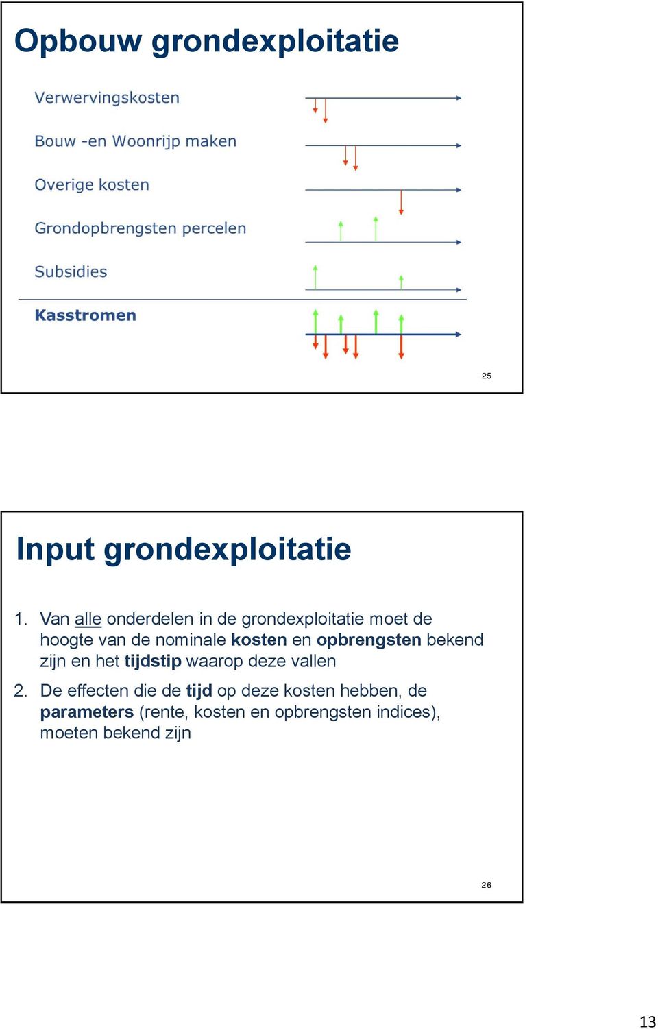 en opbrengsten bekend zijn en het tijdstip waarop deze vallen 2.