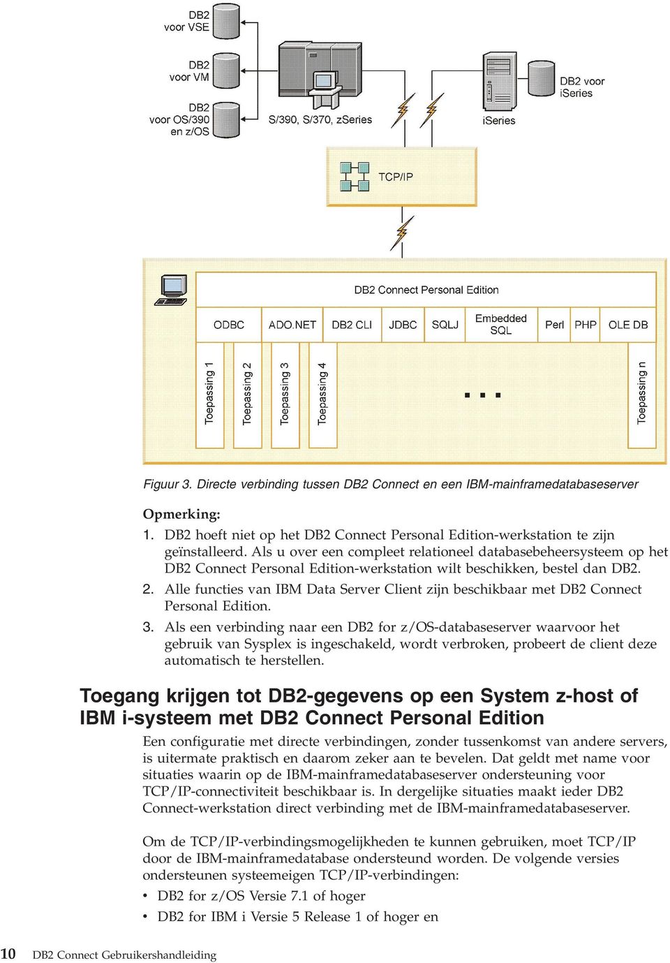 Alle functies an IBM Data Serer Client zijn beschikbaar met DB2 Connect Personal Edition. 3.