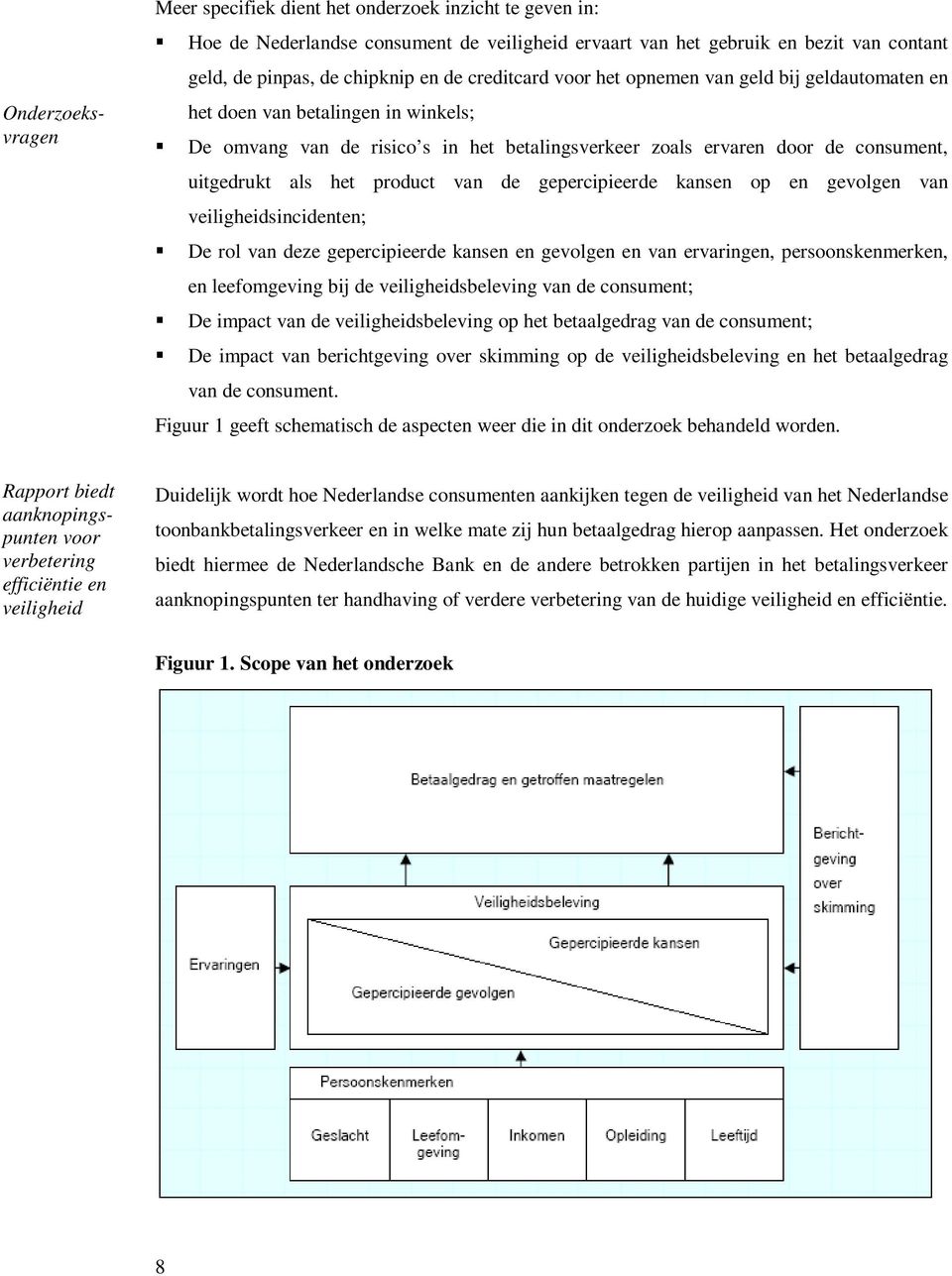 product van de gepercipieerde kansen op en gevolgen van veiligheidsincidenten; De rol van deze gepercipieerde kansen en gevolgen en van ervaringen, persoonskenmerken, en leefomgeving bij de