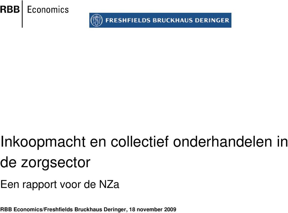 rapport voor de NZa RBB