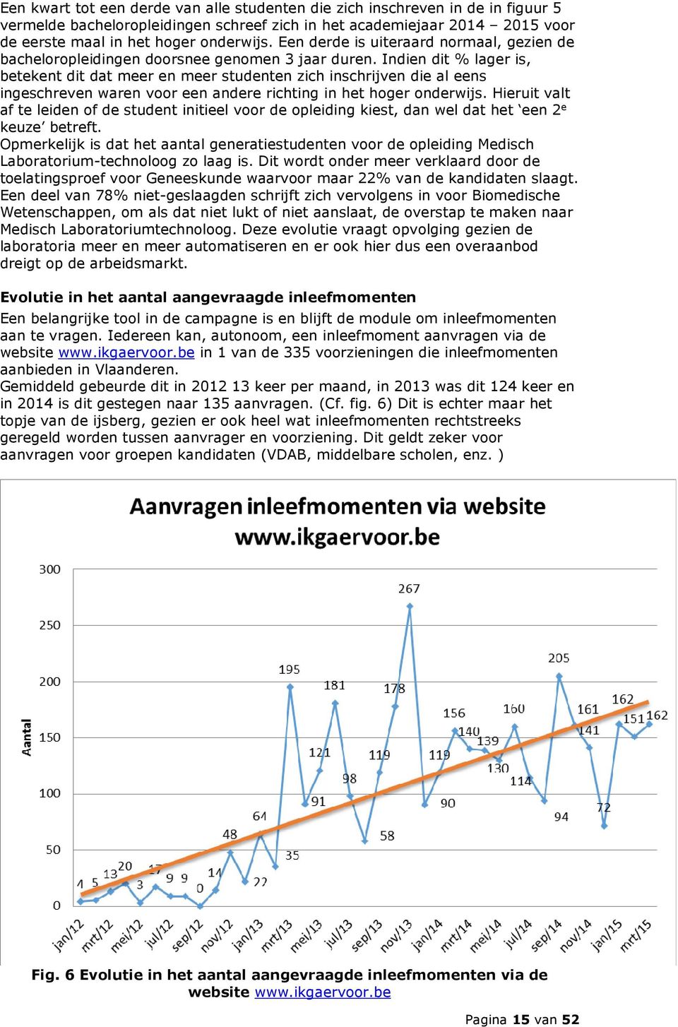 Indien dit % lager is, betekent dit dat meer en meer studenten zich inschrijven die al eens ingeschreven waren voor een andere richting in het hoger onderwijs.