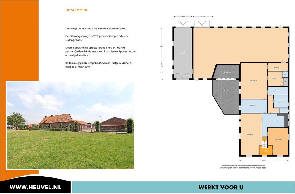 De ammoniakemissie op deze lokatie is nog 47,1 KG NH3 per jaar.