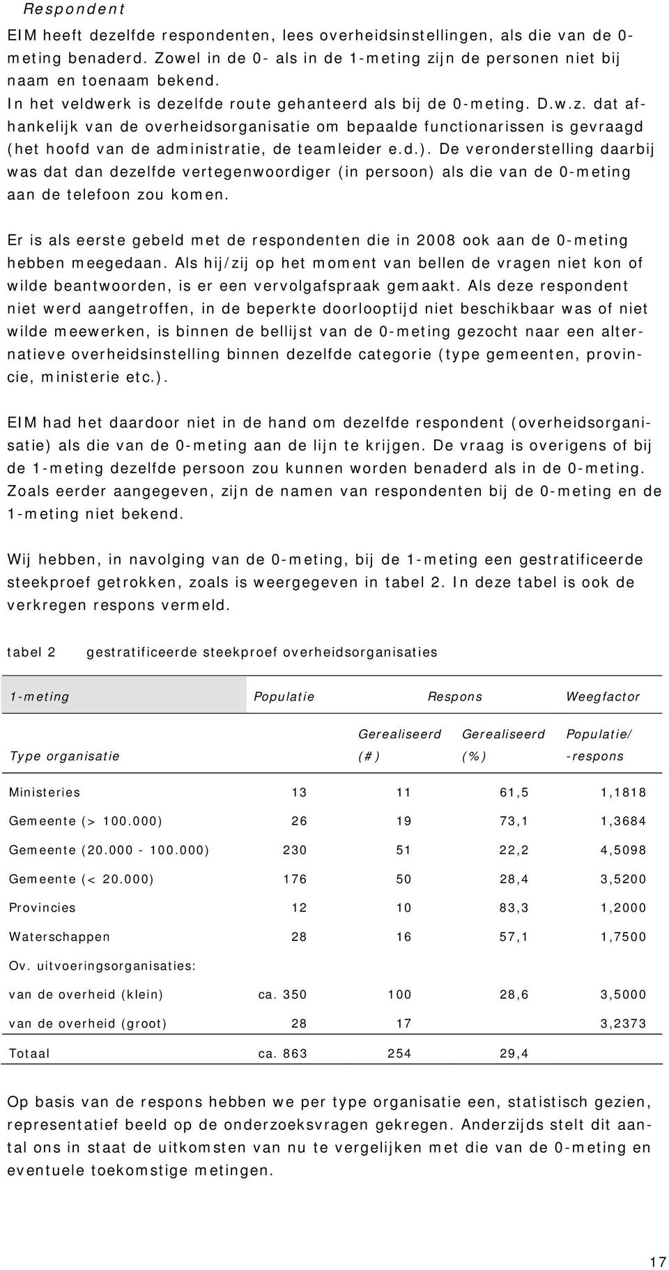 d.). De veronderstelling daarbij was dat dan dezelfde vertegenwoordiger (in persoon) als die van de 0-meting aan de telefoon zou komen.