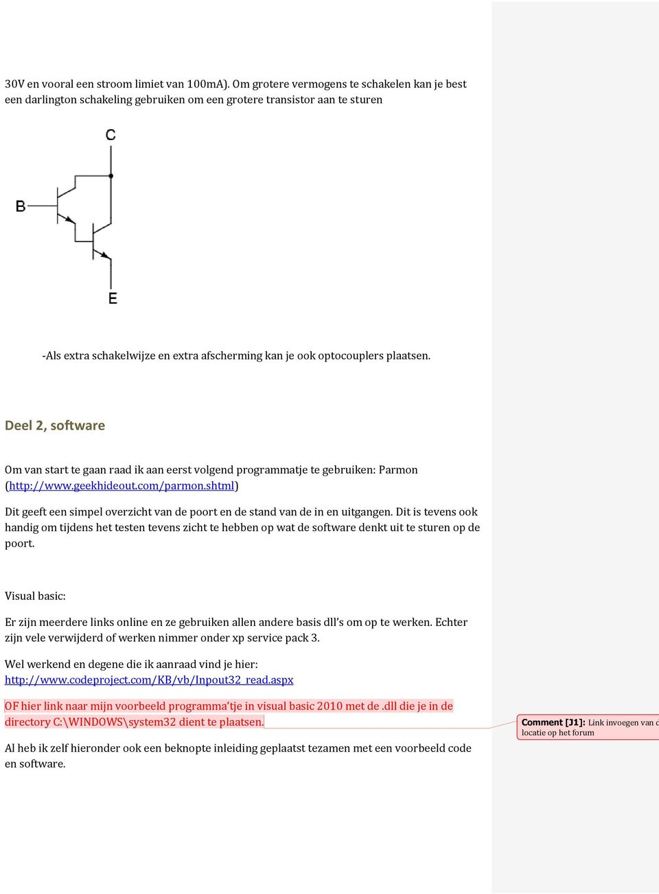 Deel 2, software Om van start te gaan raad ik aan eerst volgend programmatje te gebruiken: Parmon (http://www.geekhideout.com/parmon.