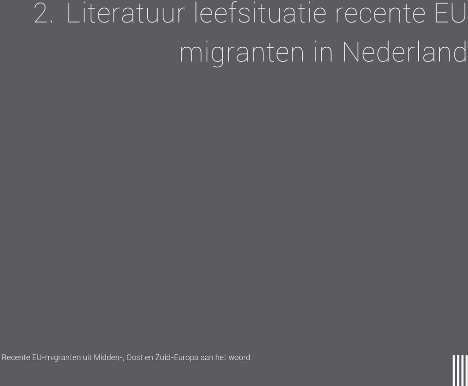 Nederland Recente EU-migranten