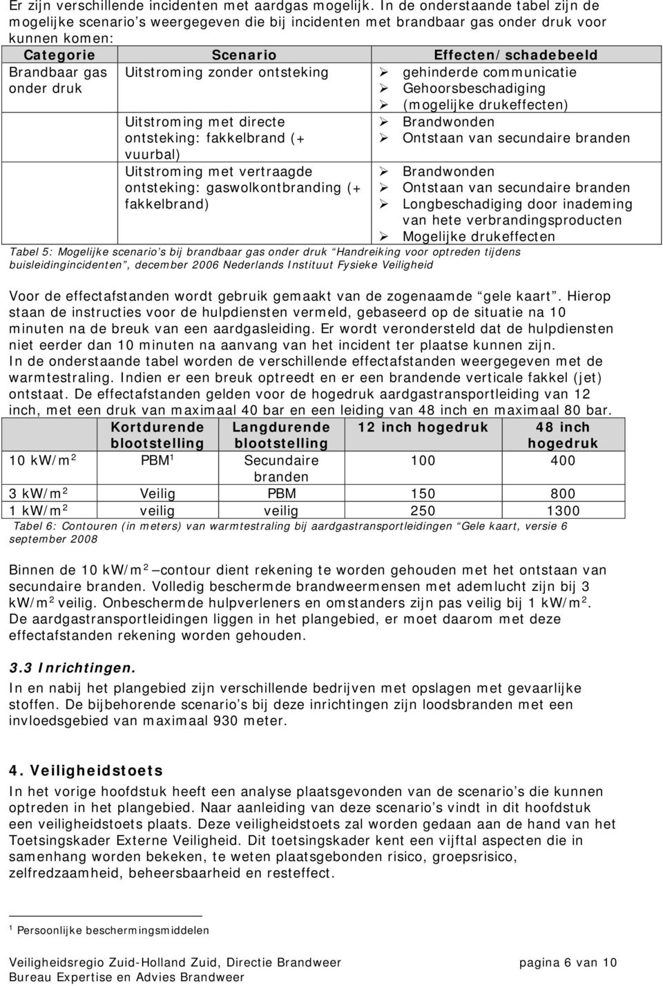 Uitstroming zonder ontsteking Uitstroming met directe ontsteking: fakkelbrand (+ vuurbal) Uitstroming met vertraagde ontsteking: gaswolkontbranding (+ fakkelbrand) gehinderde communicatie