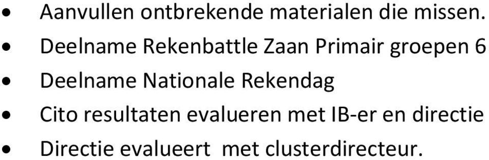 Deelname Nationale Rekendag Cito resultaten