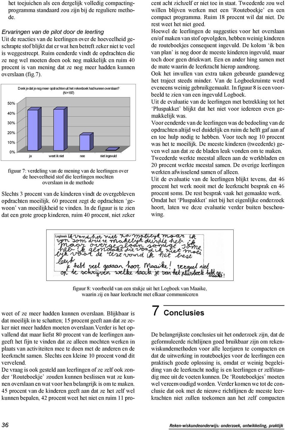 Ruim eenderde vindt de opdrachten die ze nog wel moeten doen ook nog makkelijk en ruim 40 procent is van mening dat ze nog meer hadden kunnen overslaan (fig.7).