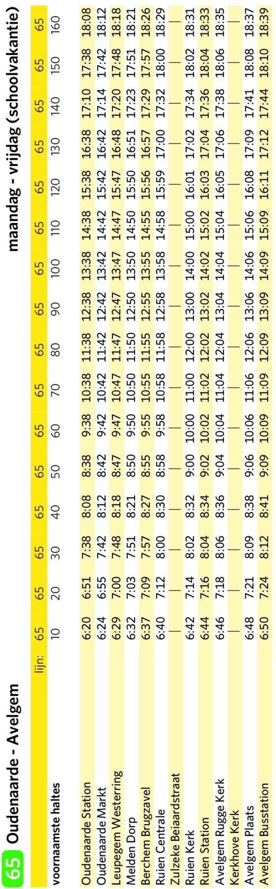 Westerring 6:29 7:00 7:48 8:18 8:47 9:47 10:47 11:47 12:47 13:47 14:47 15:47 16:48 17:20 17:48 18:18 Melden Dorp 6:32 7:03 7:51 8:21 8:50 9:50 10:50 11:50 12:50 13:50 14:50 15:50 16:51 17:23 17:51