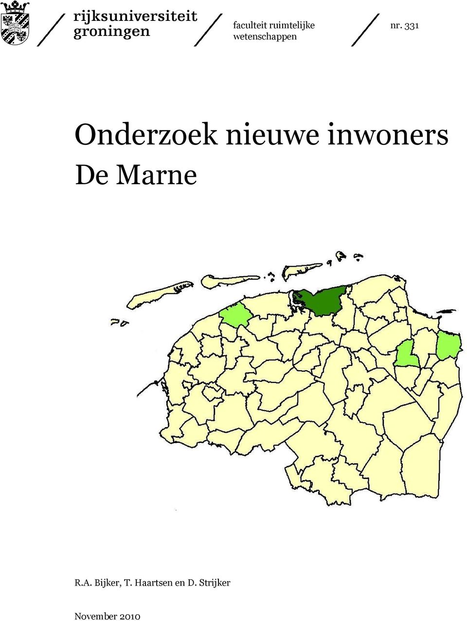 331 Onderzoek nieuwe inwoners De