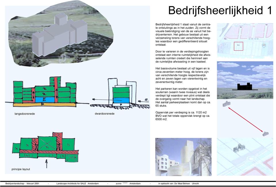 Door te varieren in de verdiepingshoogten ontstaat een interne ruimtelijkheid die afwisselende ruimten creëert die herinnert aan de ruimtelijke afwisseling in een kasteel.