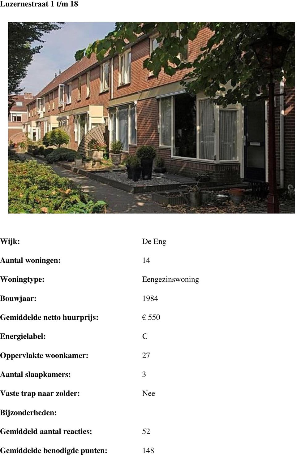 Oppervlakte woonkamer: 27 Aantal slaapkamers: 3