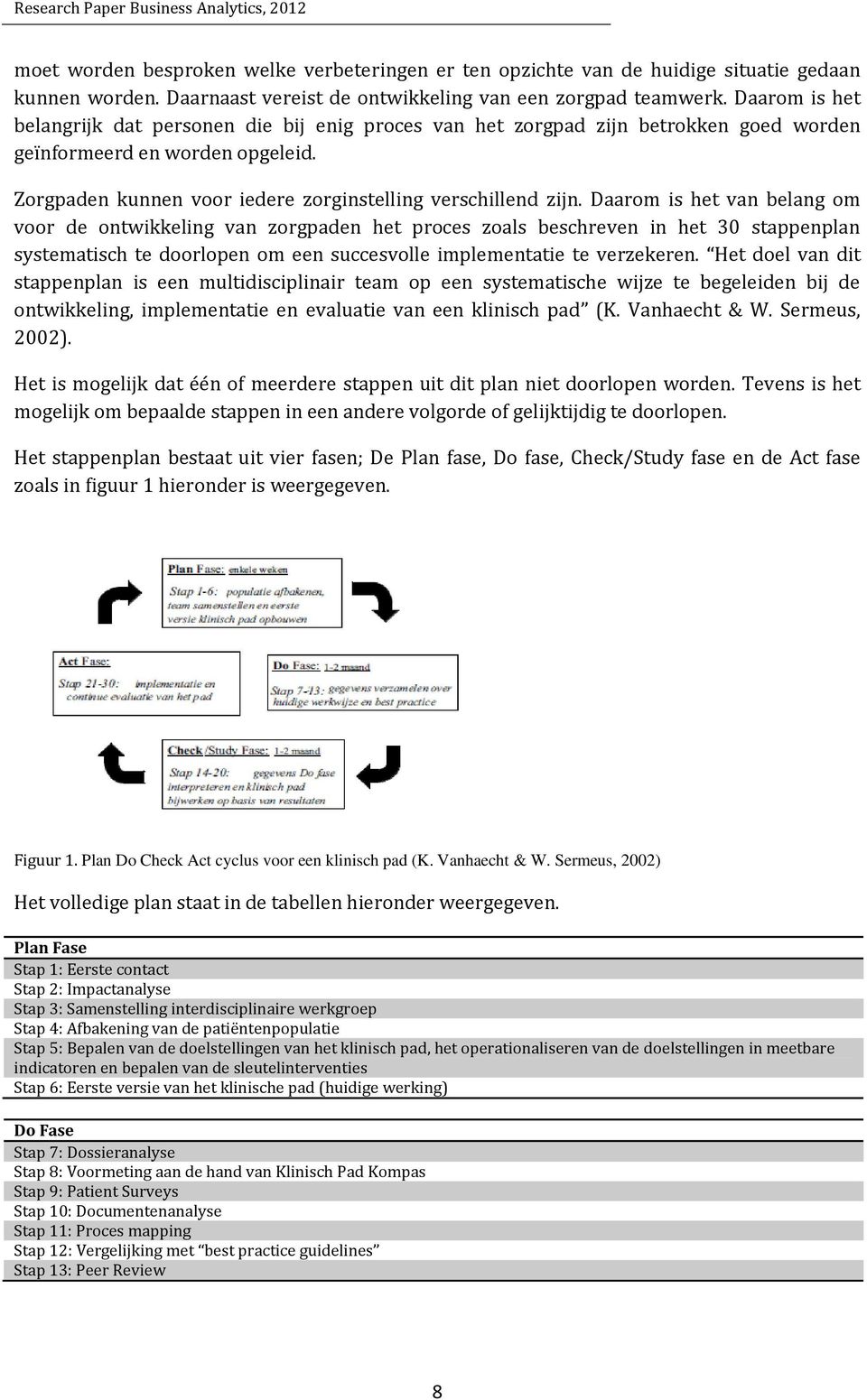 Daarom is het van belang om voor de ontwikkeling van zorgpaden het proces zoals beschreven in het 30 stappenplan systematisch te doorlopen om een succesvolle implementatie te verzekeren.