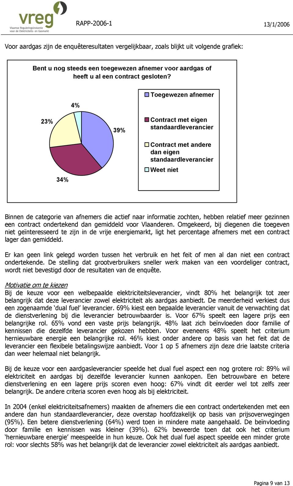 zochten, hebben relatief meer gezinnen een contract ondertekend dan gemiddeld voor Vlaanderen.