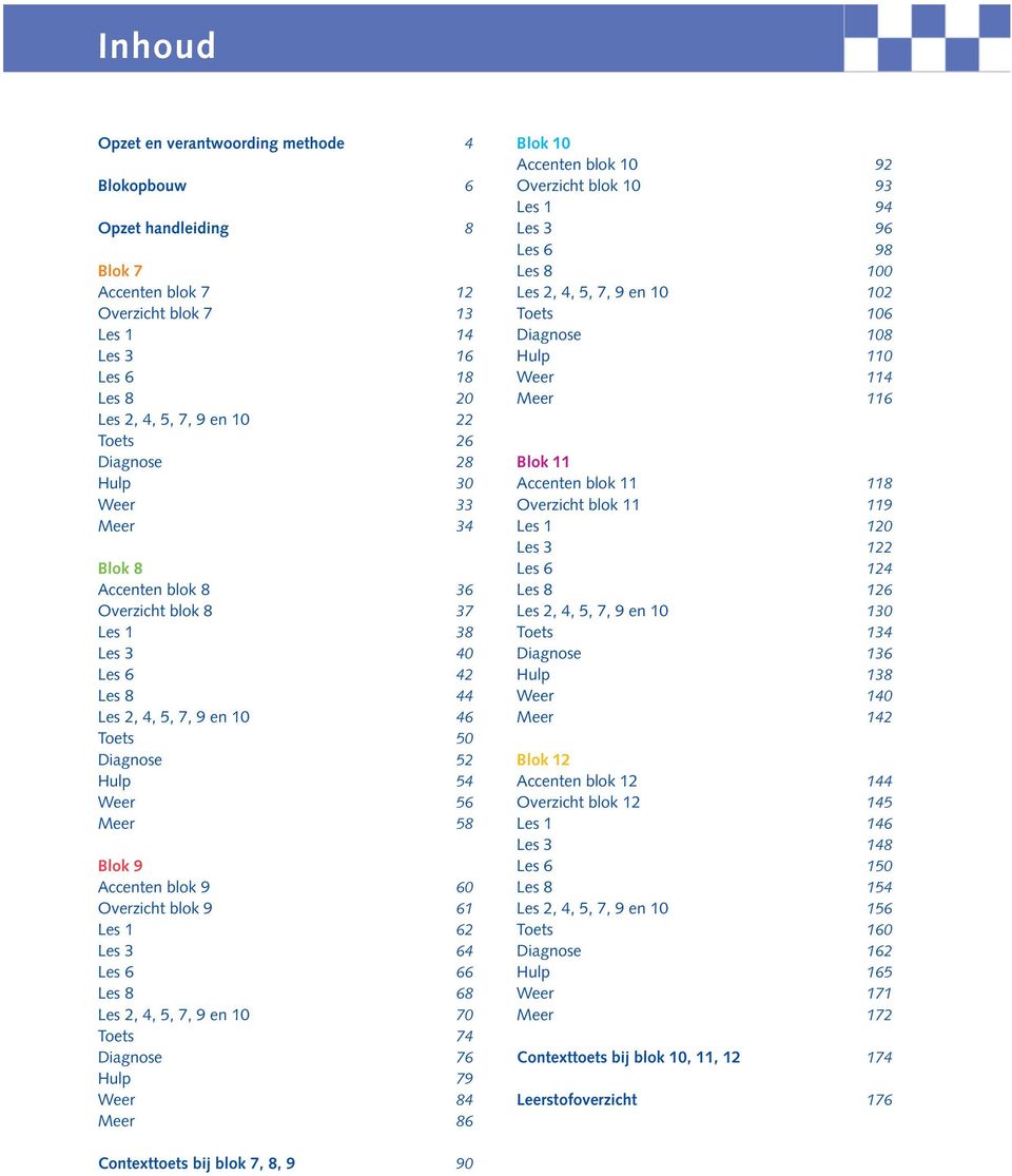 Weer Meer Blok  Weer Meer Blok Aenten lok Overziht lok Les Les Les Les Les,,,, en Toets Dignose Hulp Weer Meer Contexttoets ij lok,, Leerstofoverziht