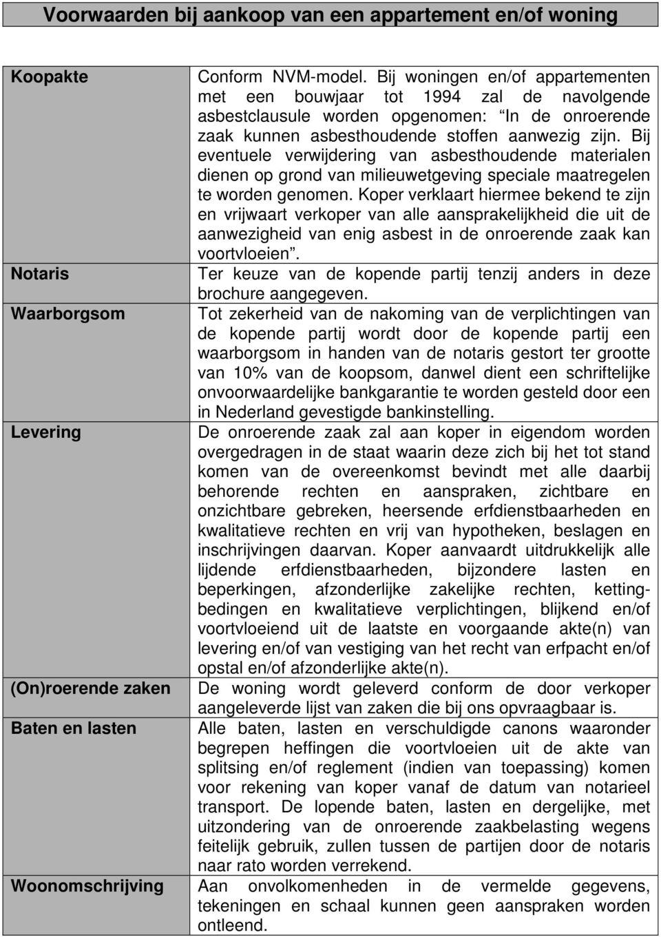 Bij eventuele verwijdering van asbesthoudende materialen dienen op grond van milieuwetgeving speciale maatregelen te worden genomen.