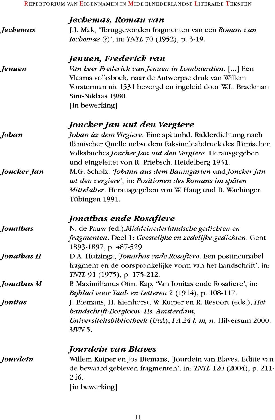 Sint-Niklaas 1980. Joncker Jan uut den Vergiere Johan ûz dem Virgiere. Eine spätmhd.