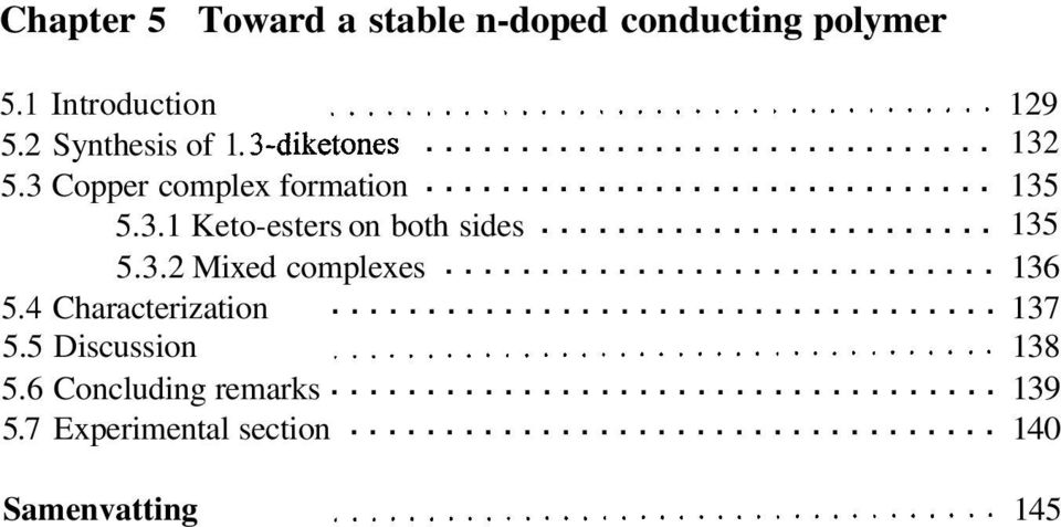 .. 135 5.3.2 Mixed complexes... 136 5.4 Characterization... 137 5.5 Discussion... 138 5.