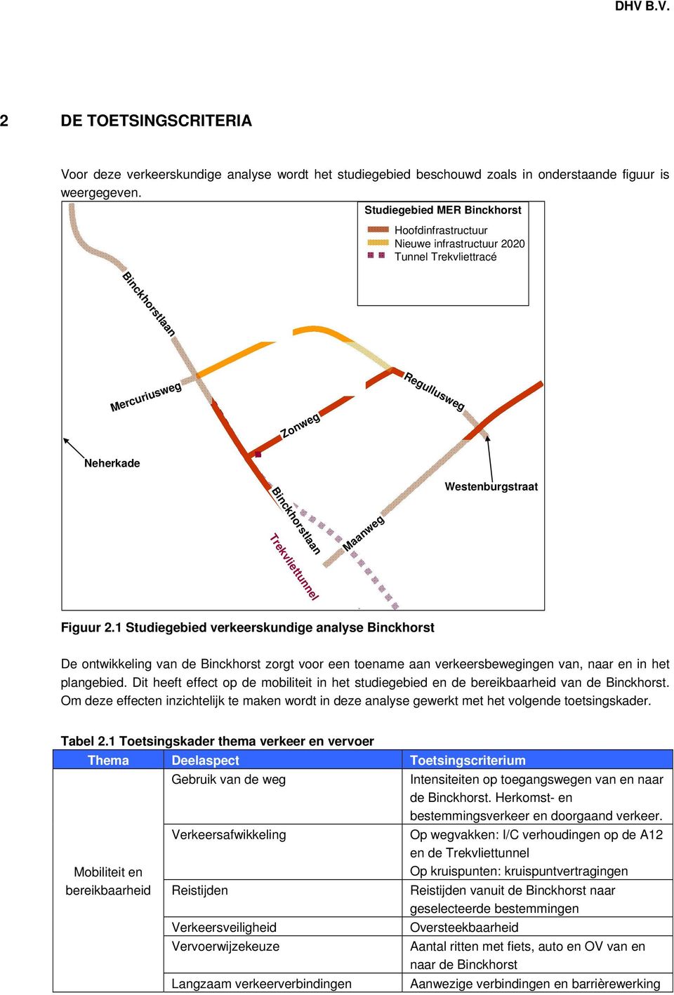 Trekvliettunnel Maanweg Figuur 2.1 Studiegebied verkeerskundige analyse Binckhorst De ontwikkeling van de Binckhorst zorgt voor een toename aan verkeersbewegingen van, naar en in het plangebied.